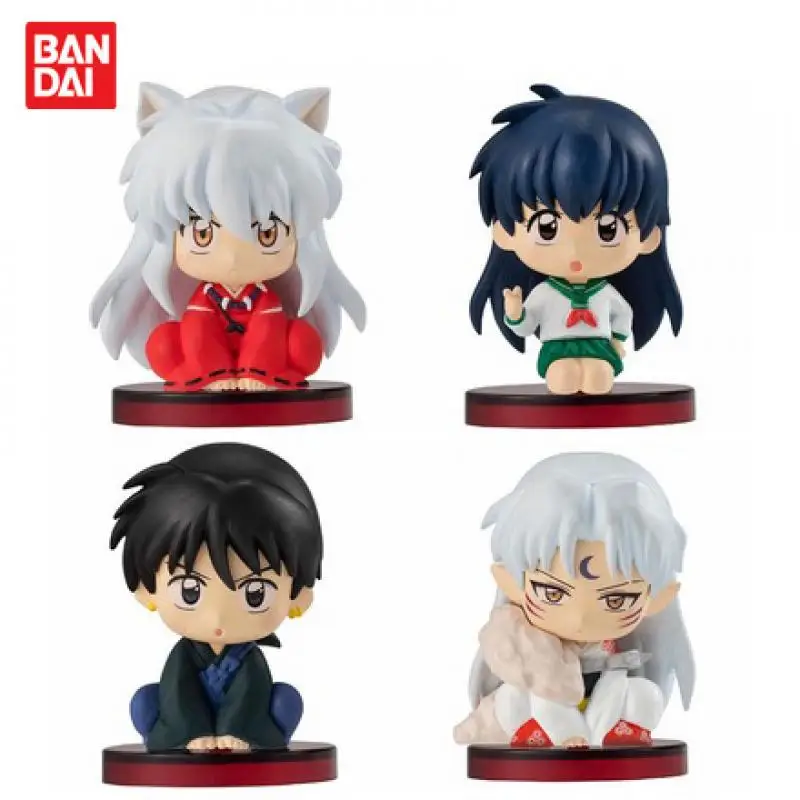 

Anime Inuyasha Figure Higurashi Kagome Miroku Sesshoumaru Q Version Toys Kawaii Pvc Model Doll Ornaments Gifts for Kids