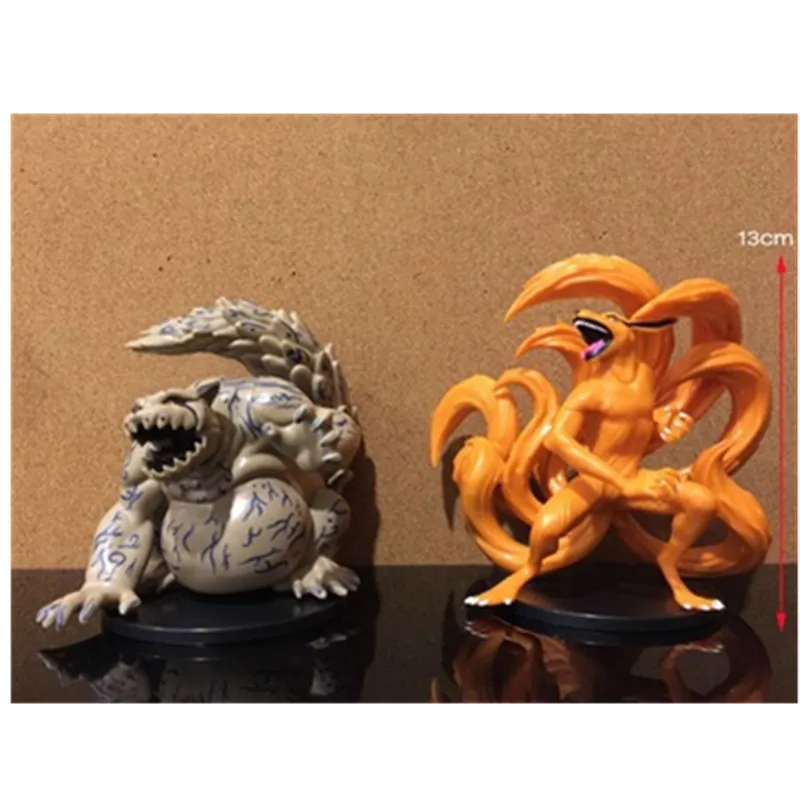 

Фигурка из аниме «Наруто», экшн-фигурка Kurama Kyuubi Bijuu Shippden, игрушка Rikudo Sennin Uzumaki Naruto, ПВХ модель куклы, 2 шт./компл.