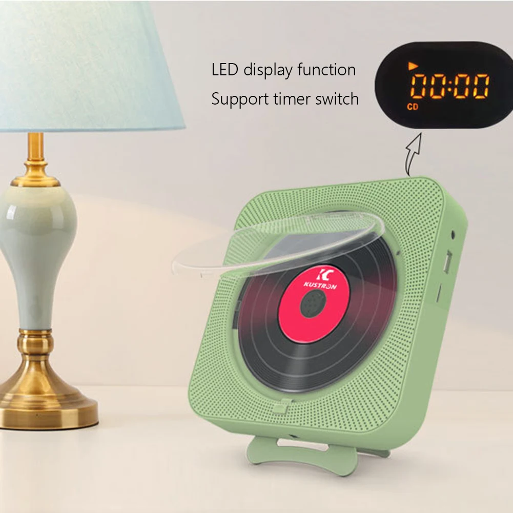 

Portable CD Multimedia Player FM Radio Bluetooth-compatible 5.1 Music Player 3.5mm Music Player Infrared Wireless Remote Control