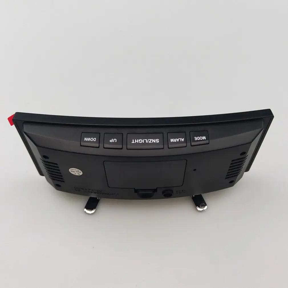 Большой экран изогнутый СВЕТОДИОДНЫЙ зеркальные часы Тихий будильник