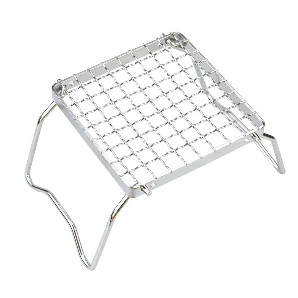 

1 Set of Outdoor BBQ Rack Stainless Steel BBQ Grill Portable Outdoor Grill with Bag