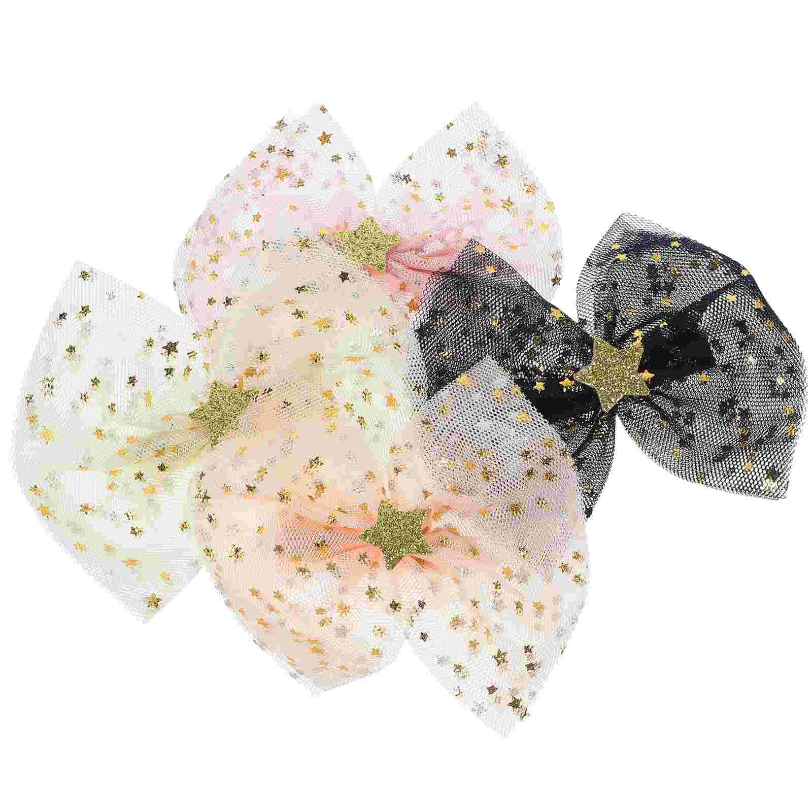 

4pcs Bow Hair Clips Small Bows Clips Hair Styling Tools Birthday Party Hair Accessories for Toddler Girls