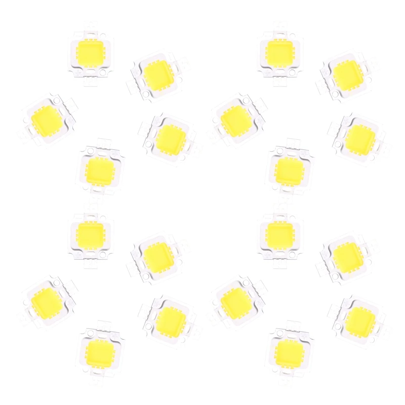 

20 PCS IC Светодиодная лампа, теплый белый свет 10W 3200K 800LM 9 - 12V