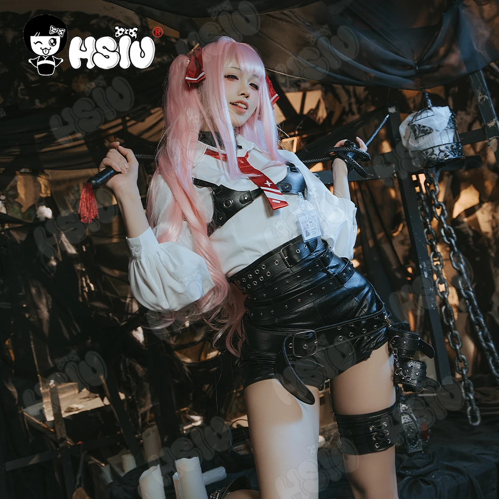 

Yuni nikke Cosplay Wig Game GODDESS OF VICTORY NIKKE Cosplay HSIU Light rose pink Double ponytail long hair+Wig Cap Yuni Wig