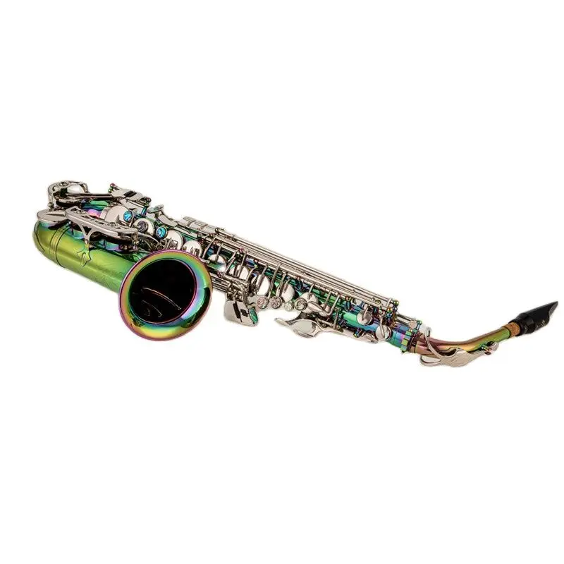 

High Alto Eb Tune Saxophone New Arrival Brass Dazzling colour Lacquer Music Instrument E-flat Sax With Case Accessories