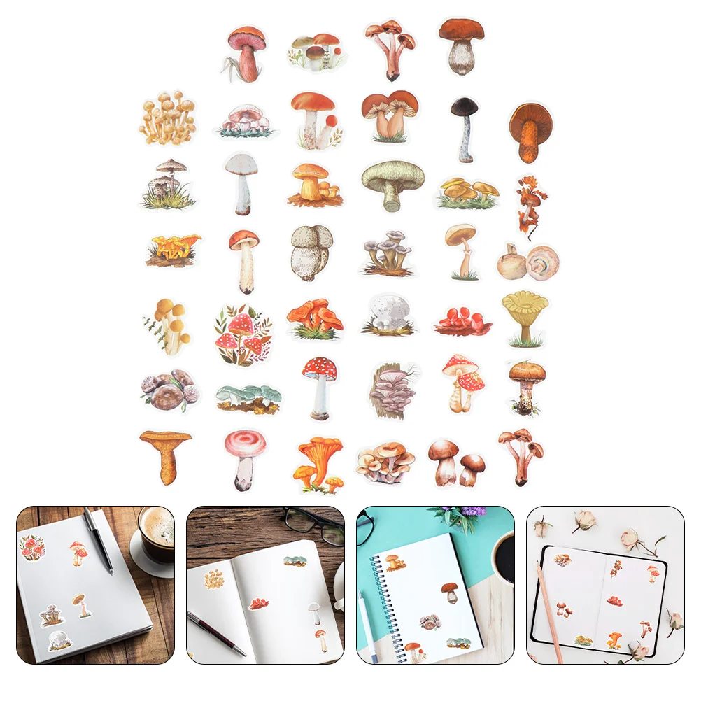 

Stickers Sticker Mushroom Businessflower Scrapbook Notebook Aesthetic Computer Trendy Label Gift Refrigerator Sealing Laptop Diy