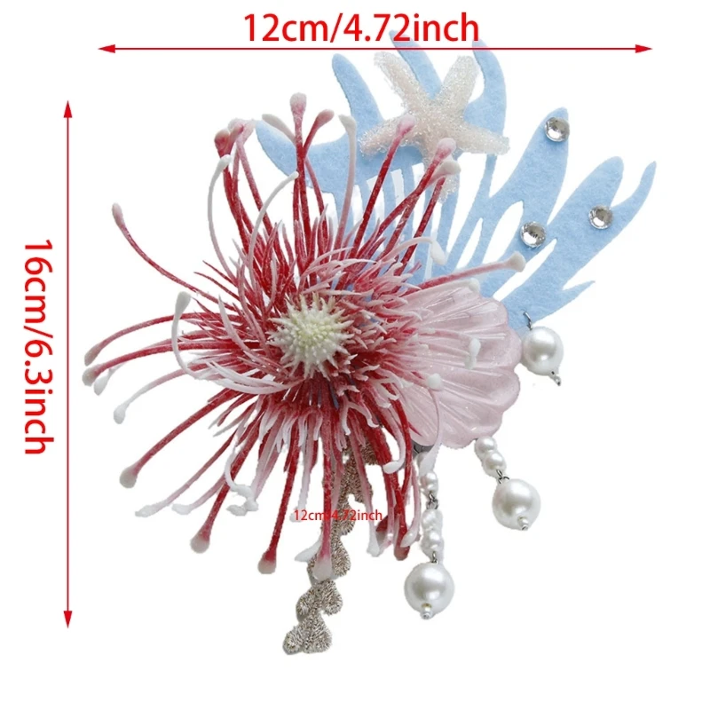 Женские заколки для волос в форме жемчуга детей выступления на сцене элегантная