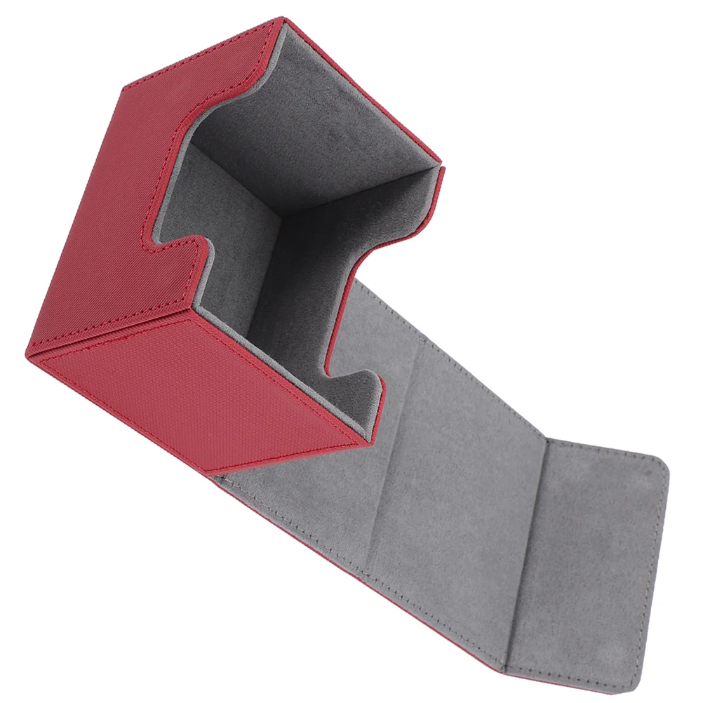 

Card Storage Box Cards Case Deck Decks PU Korean Velvet Playing Holder for Home