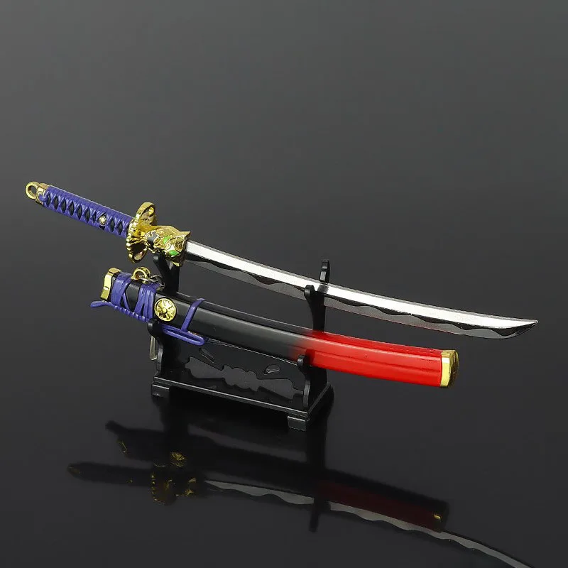 

22 см оружие Valorant Oni EP 6 версия искусственный сплав металлический материал самурайский неточенный меч прямой нож подарки игрушки