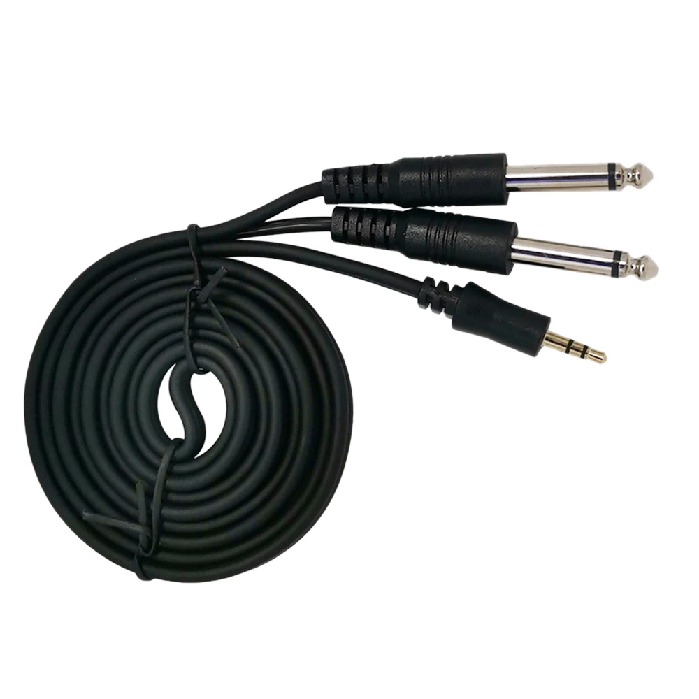 

3.5 to Double 6.5 Audio Cable 1 Point 2 Male to Male Electronic Organ Adapter Cable