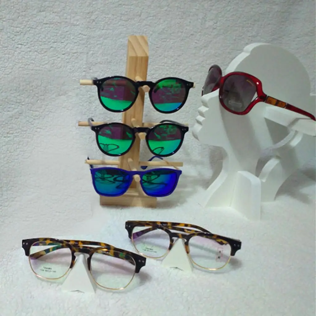 

Wooden Eyeglasses Sunglasses Display Rack Stand Holder Organizer 5 Layer