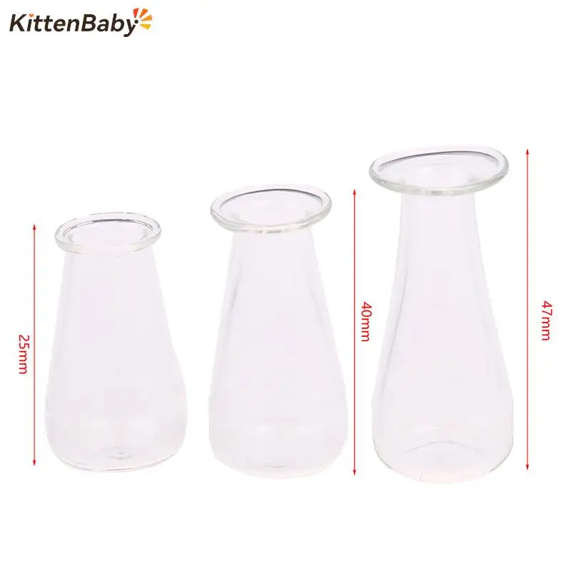 

1pcs Cute Glass Flowerpot Vase Jar 1:12 Scale Handcrafted Doll House Miniature Dollhouse Accessories