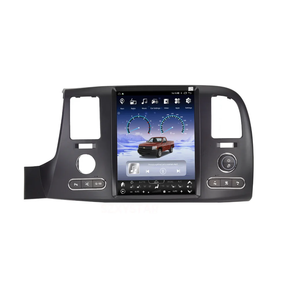 Фото Carplay Tesla Style Android 13 для Chevrolet Silverado GMC Sierra 2007-2013, автомобильное радио, GPS-навигация, мультимедийный плеер, головное устройство №2