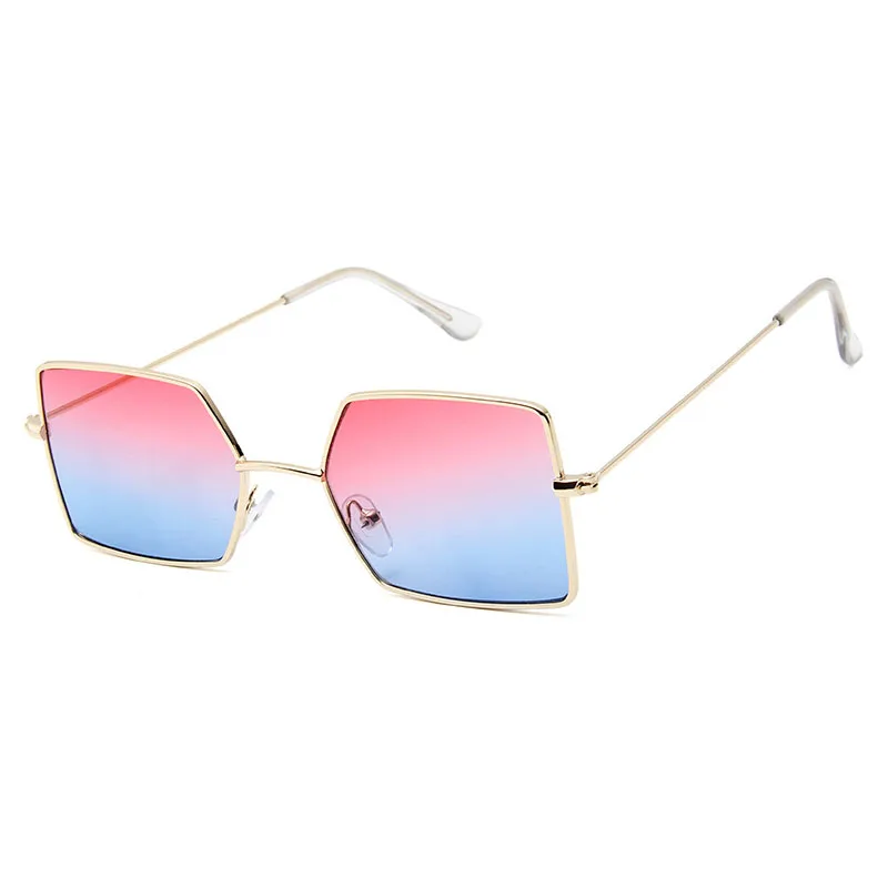 

Fashion Square Sunglasses Women Men Metal Shades Vintage Brand Designer Sun Glasses UV400 Eyewear For Female Oculos De Sol
