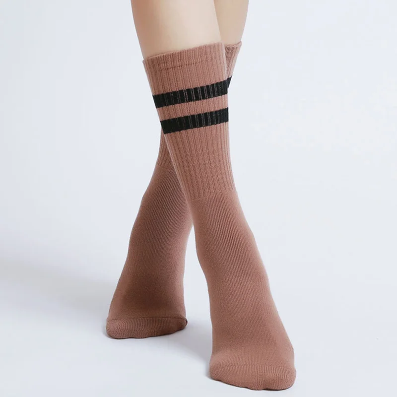 Yoga Socks Cotton Mid-tube Bottom Professional Non-slip Silicone Indoor Fitness Socks Floor Socks Dance Pilates Sports Socks
