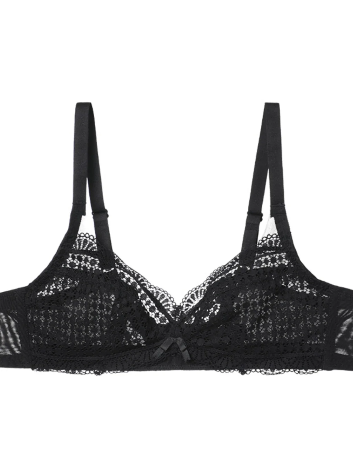 [Однослойная окружность] Anlifang Outlets Нижнее белье E-BRA Кружева Тонкая большая грудь