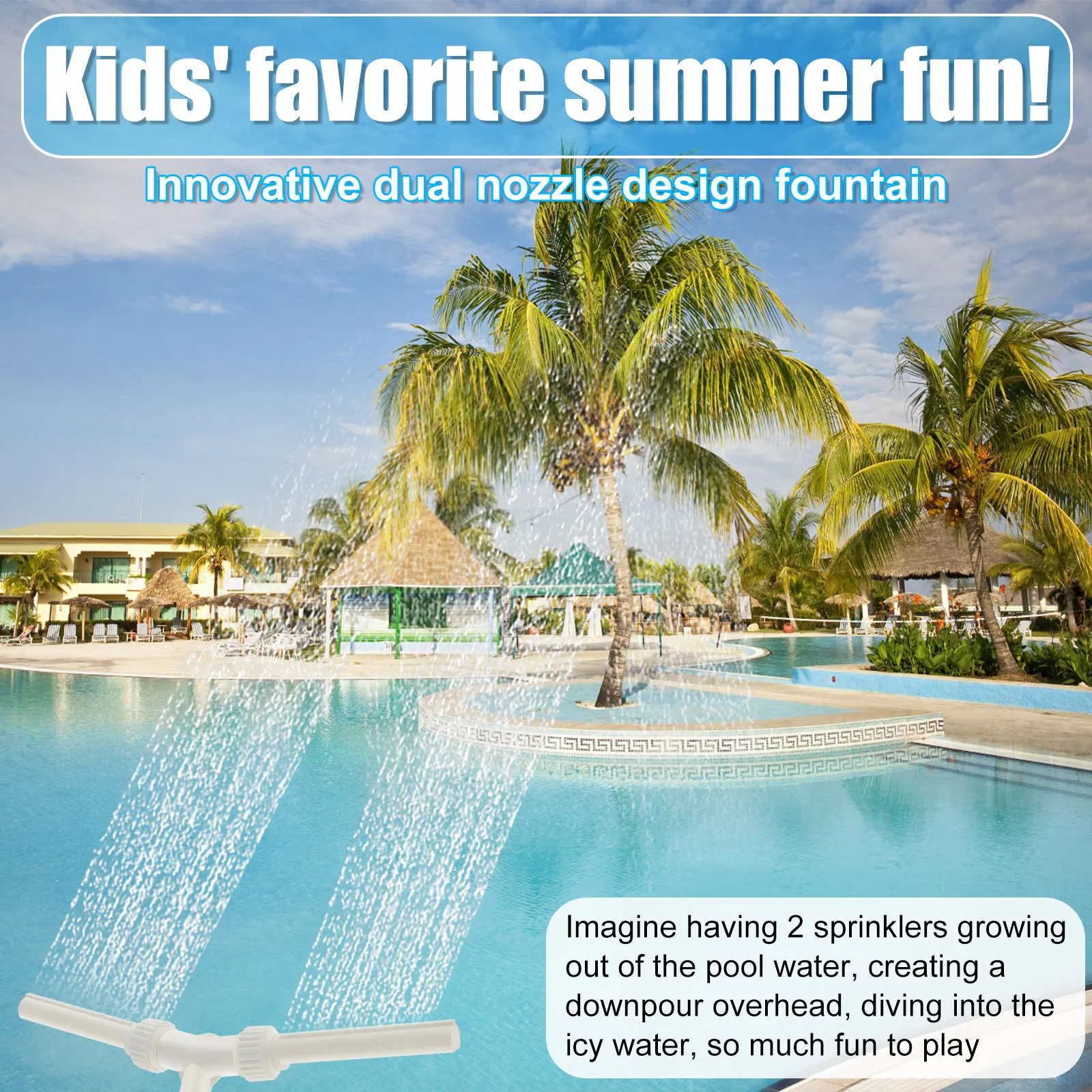 Регулируемый водяной фонтан с двойным распылителем креативный распылитель для