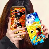 one piece anime phone case for xiaomi redmi 9 9i 9at 9t 9a 9c 10 note 9 9t 9s 10 10 pro 10s 10 5g black back silicone cover