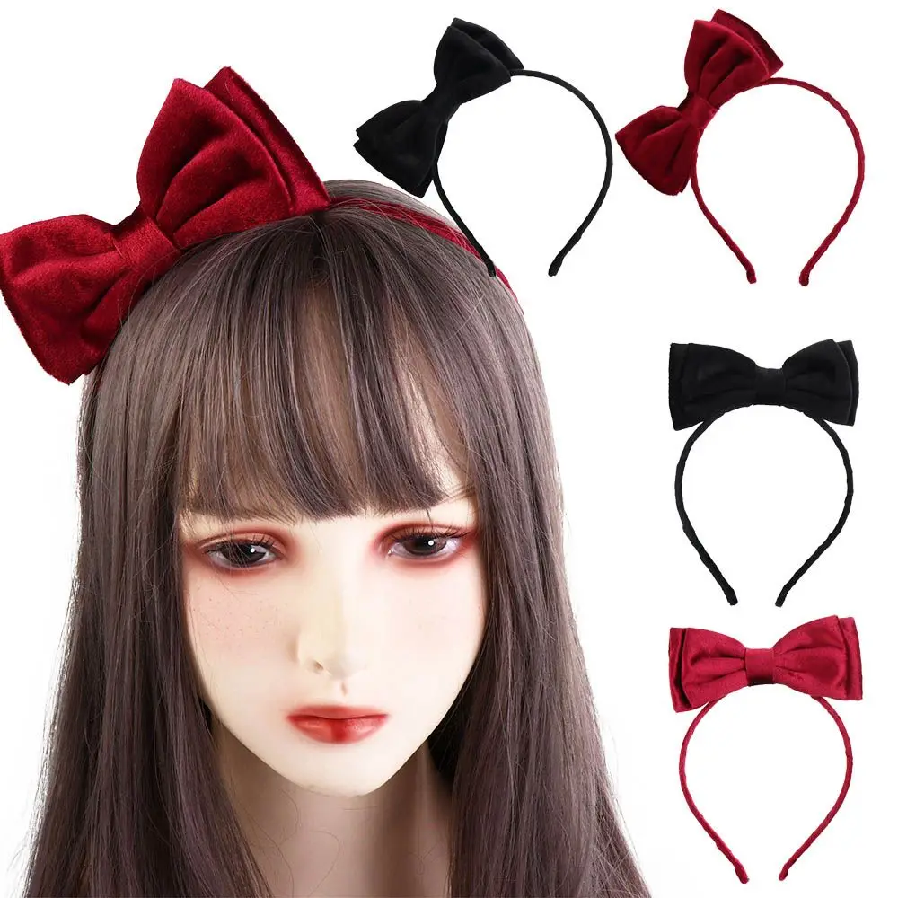 

Velvet Double Layer Bow Headband Children Simple All-match Hair Hoop Cute Sweet Styling Decoration