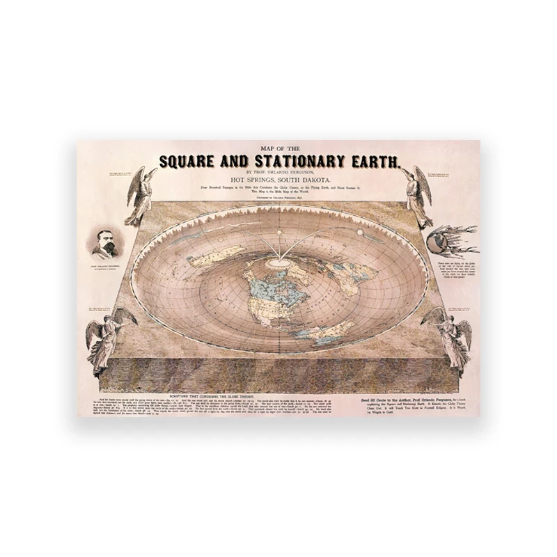 

Карта мира Дукно винтажная печать на холсте