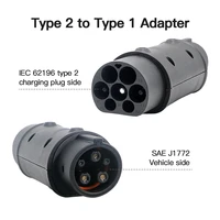 evse adaptor 62196 type2 to type 1 electric vehicle ev charger connector sae j1772 adapter for car charging