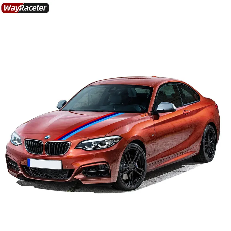 Tricolor M Performance Styling Car Hood Sticker DIY Body Decal For BMW F30 F40 F20 F36 F10 F06 F01 F32 E90 E46 E60 E70 G30 Z4 M3 images - 6