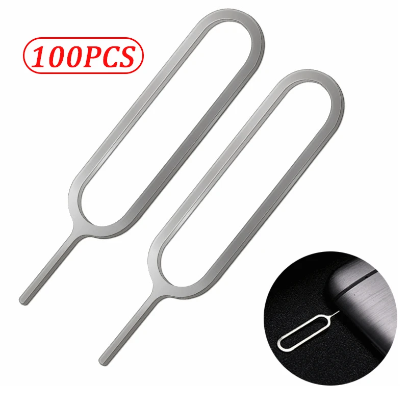 100PCS Universal SIM Tray Opening Tool Mobile Phone Card Removal Pin for IPhone Samsung Xiaomi SIM Card Removal Tool