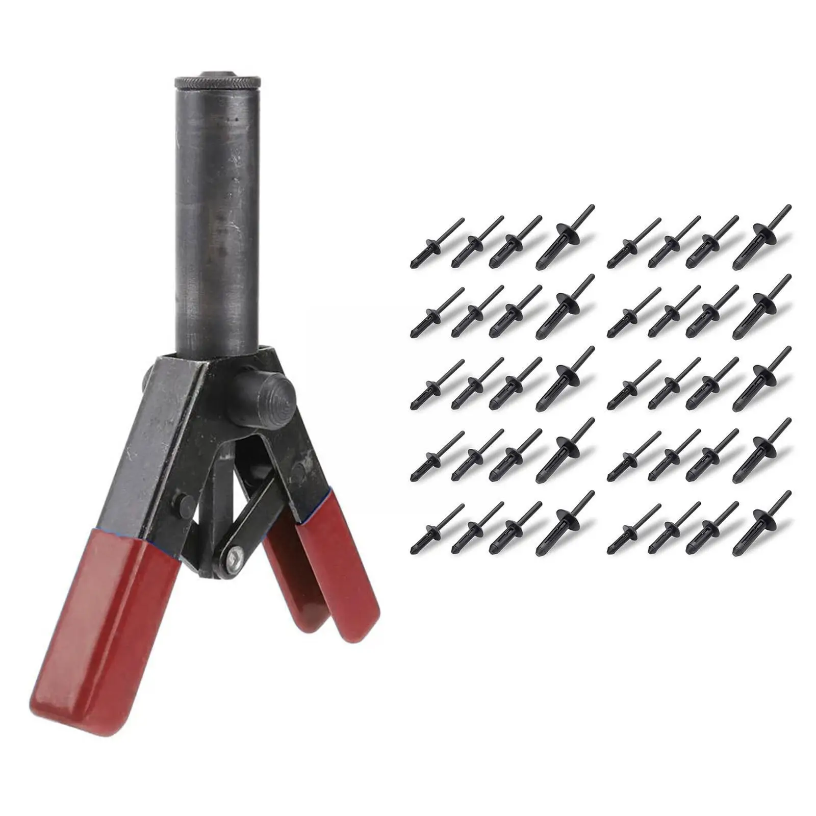 

Manual Mini Plastic Rivet Hand Riveter Kit For Fastening Door Panels & Automotive Trim With 40 Pieces Of Plastic POM Rivets K9S6