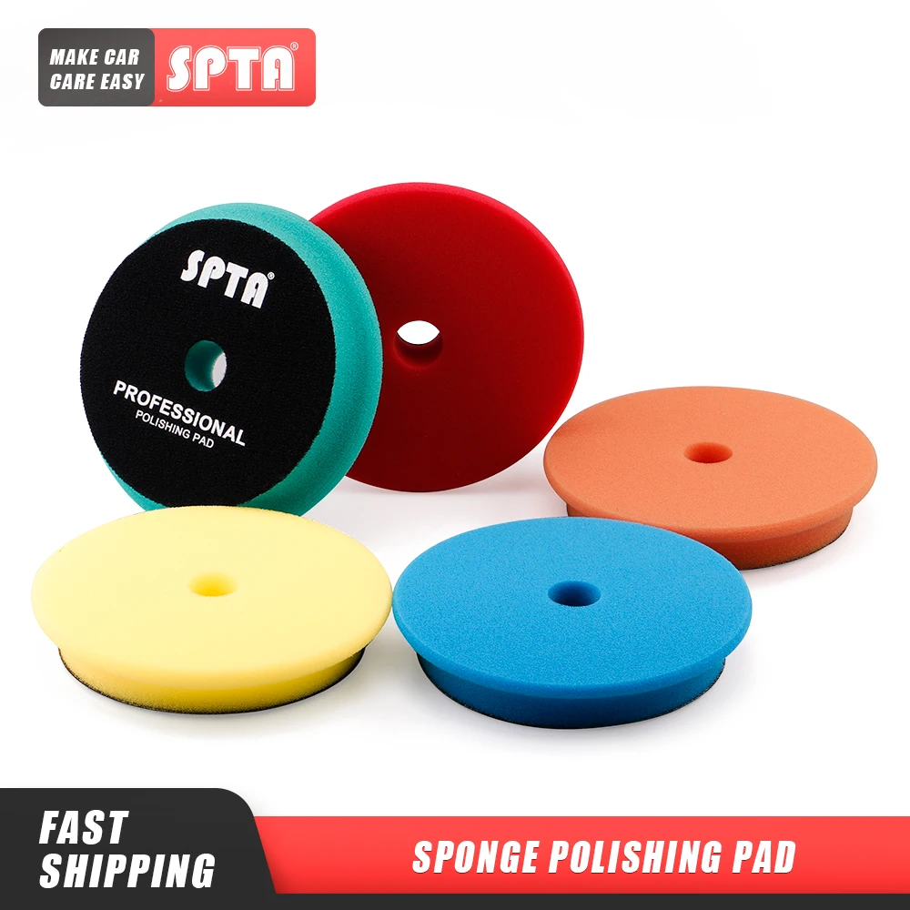 

SPTA 5"(125mm)/6"(150mm) Car Spong Buffing Polishing Pads & Buffing Pads For DA/RO/GA Car Buffer Polisher Power Tool Accessories