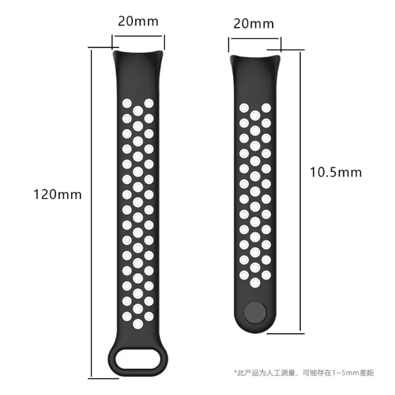 Двухцветный силиконовый ремешок для Xiaomi Mi Band 1098, умные часы, браслет для Mi Band 109, спортивный сменный браслет, аксессуары (art.: 3920ce57714ef) - 3920ce57714ef