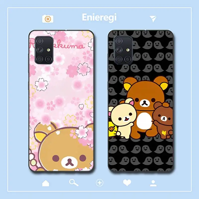 

Rilakkuma bear Phone Case for Samsung A51 01 50 71 21S 70 31 40 30 10 20 S E 11 91 A7 A8 2018