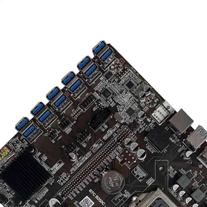 HOT!!! Brand new B250 12 GPU Motherboard with CPU USB3.0 interface USB2.0 main board DDR4 Memory GPU Motherboard PC machine enlarge