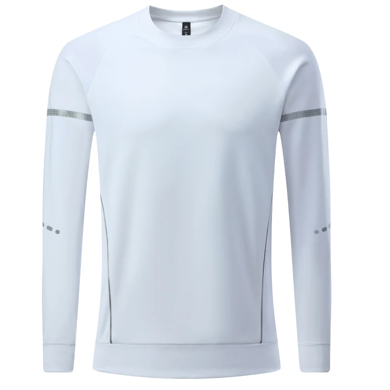 Men Outdoor Running Long Sleeve High Quality Fitness Sport Sweatshirt Reflective Strip Jogger Bodybuilding Gym Shirts