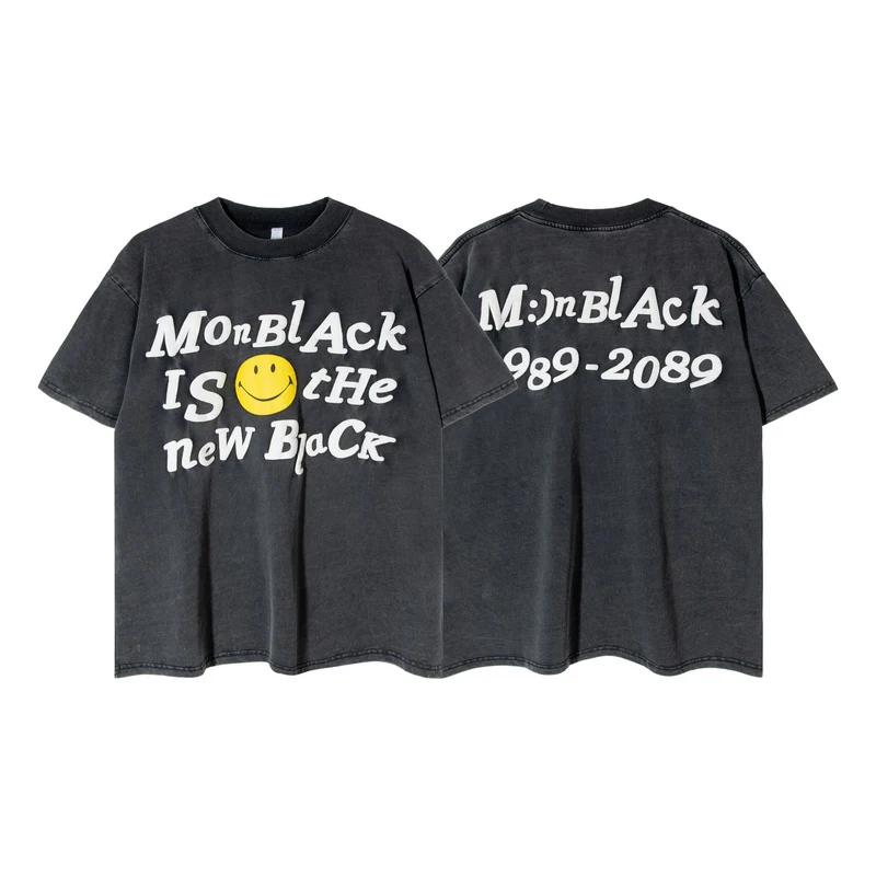 Мужская/женская футболка CPFM с трехмерным принтом коротким рукавом |