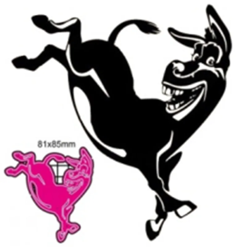 

2023 New Happy Donkey Metal Cutting Dies Stencils Die Cut for DIY Scrapbooking Album Paper Card Embossing