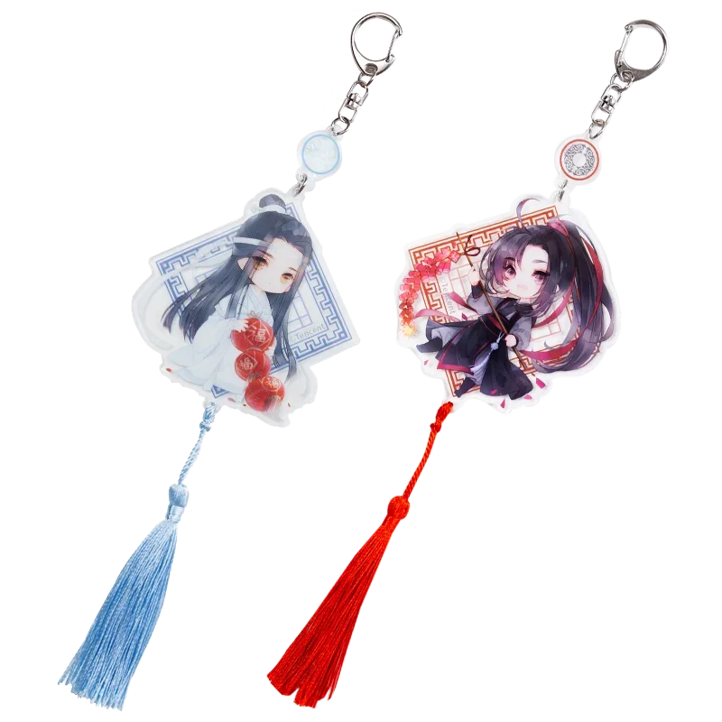 Аниме Grandmaster of Demonic Cultivation LanWangJi WeiWuXian Cospiay Q версия акриловый брелок-подвеска