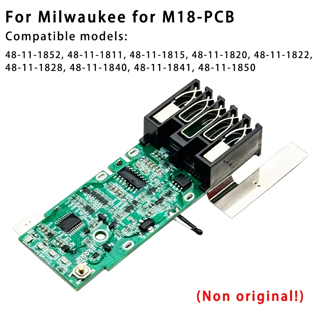 Фото Для M18 печатная плата защиты от зарядки для Milwaukee 18 В 3 Ач 4 Ач 5 Ач 6 Ач литий-ионный аккумулятор печатная плата материнская плата 48-11-1811 №1