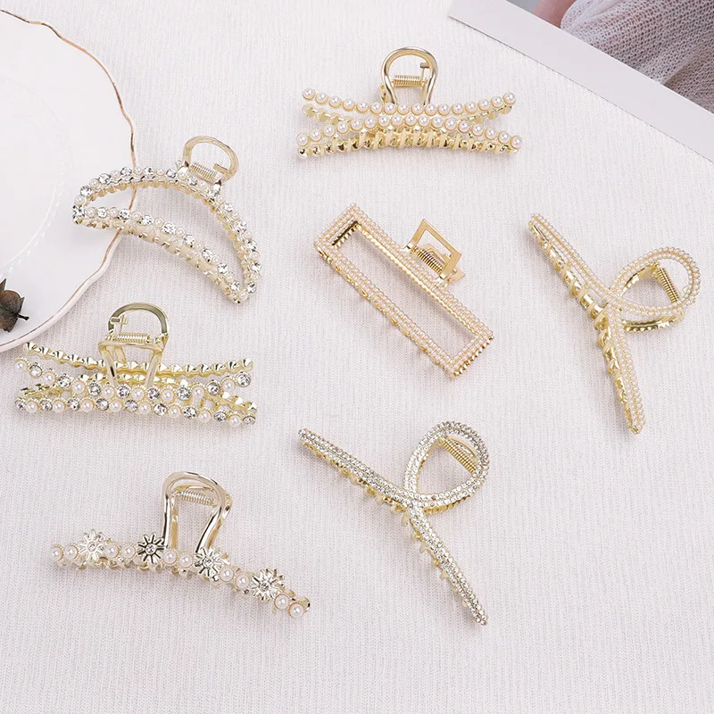 Роскошные металлические геометрические заколки для волос девочек элегантные