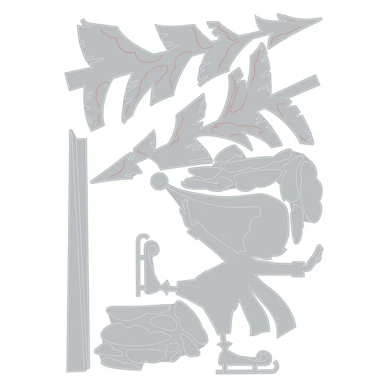 Новинка 2023 шапка для рождественского катания металлические штампы мальчиков