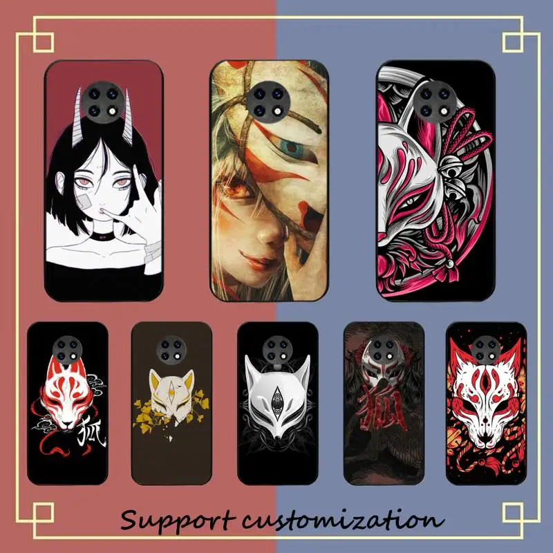 

Anime Fox Mask Phone Case For Redmi Note 8A 7 5 Note8pro 8T 9Pro note6pro Funda