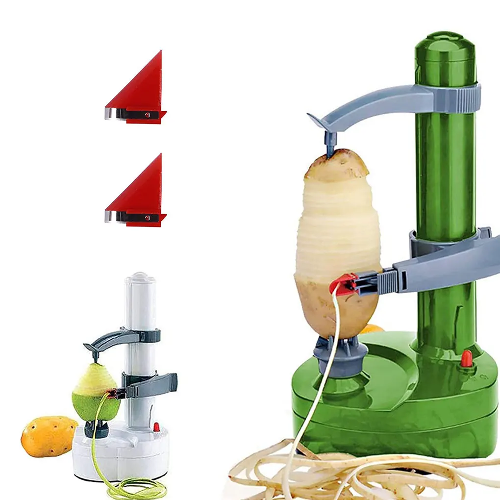 

Fruit Peeler Automatic Electric Potato Peeler Adjustable Kitchen Vegetable Peeling Machine, Green