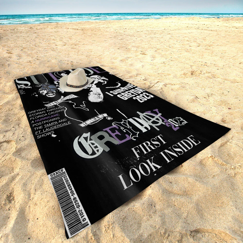 Пляжное полотенце для плавания в стиле аниме Singer Suicideboy мягкая впитывающая