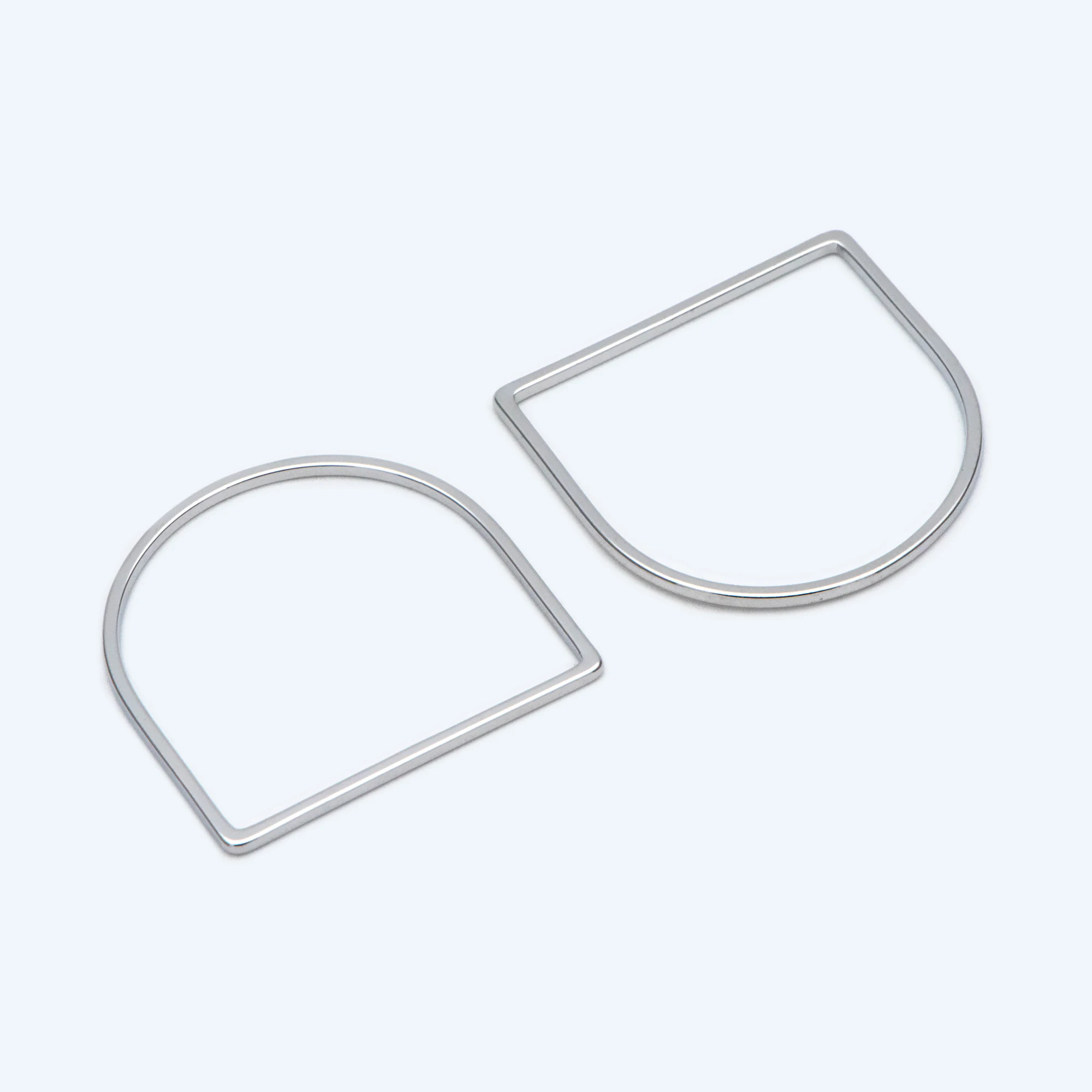 

10pcs Rhodium Plated Brass Horseshoe Loops, Geometric Hoop Link Connectors, Silver Horse Shoe Pendants (GB-1314-2)