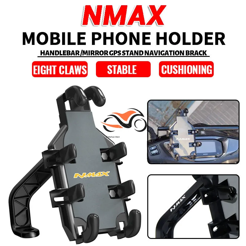 

For NMAX 155 NMAX 125 N-MAX 150 N-MAX 155 2015-2023 Accessories Motorcycle Handlebar Mobile Phone Holder GPS Stand Bracket