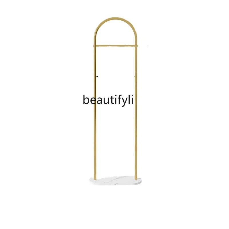 

yj INS Rod Clothes Rack Coat Rack Household Modern Minimalist Bedroom Cloth Rack Light Luxury Floor Pannier Bag