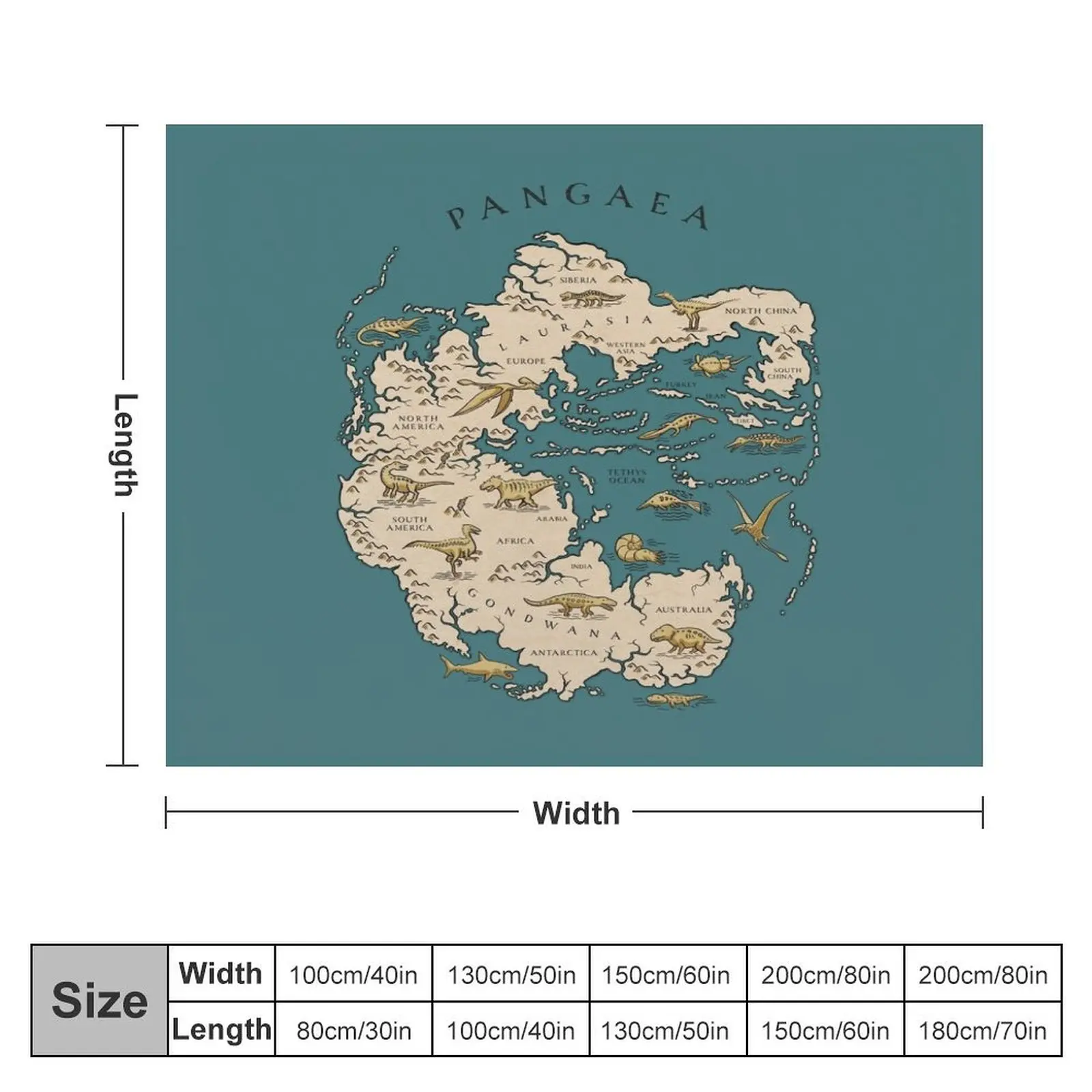 Плед-одеяло Pangaea с картой суперконтинента милые воздушные змеи идеи для подарка