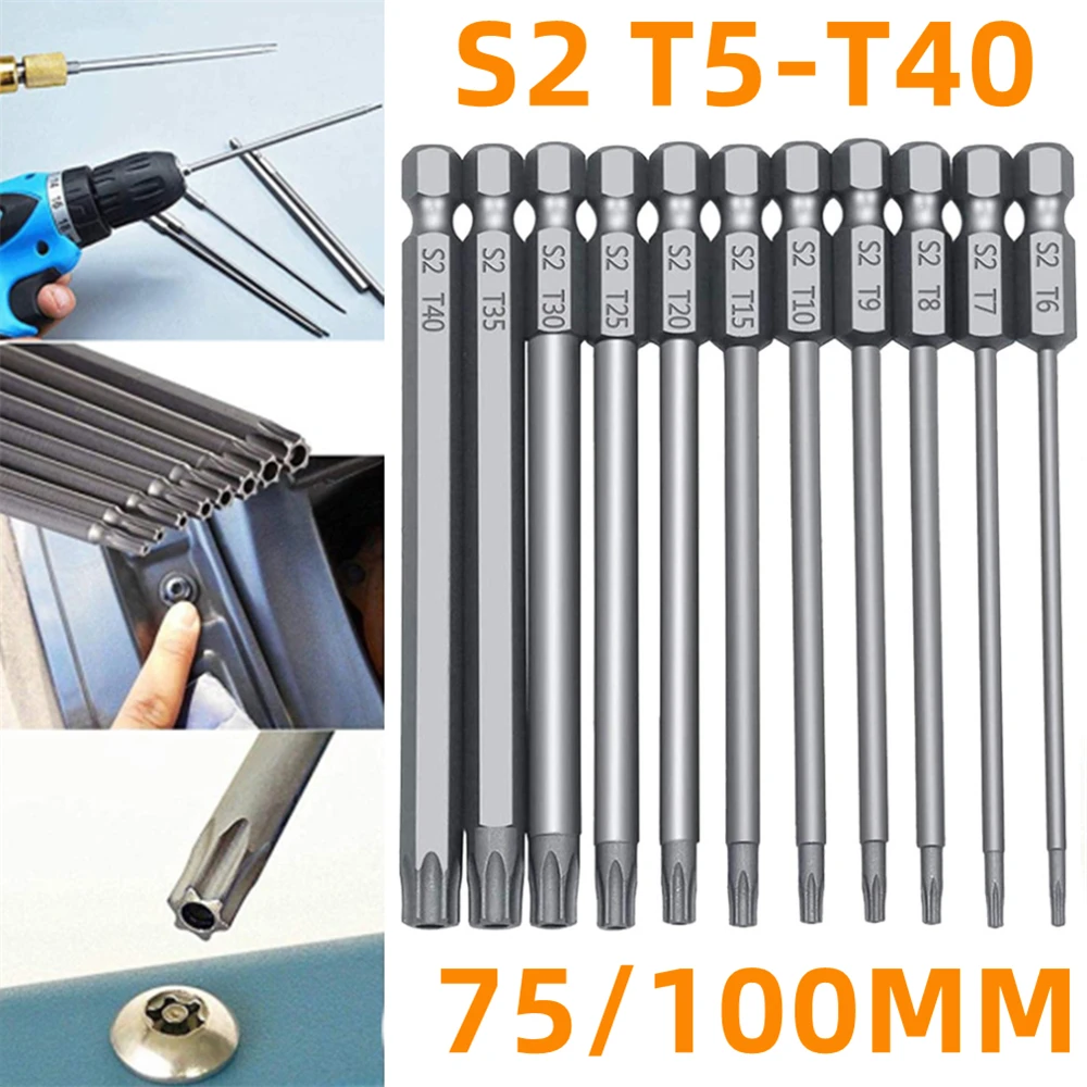 

11 шт. 1/4 "Набор бит для шестигранной отвертки F1FC высокого качества 75/1/4 мм