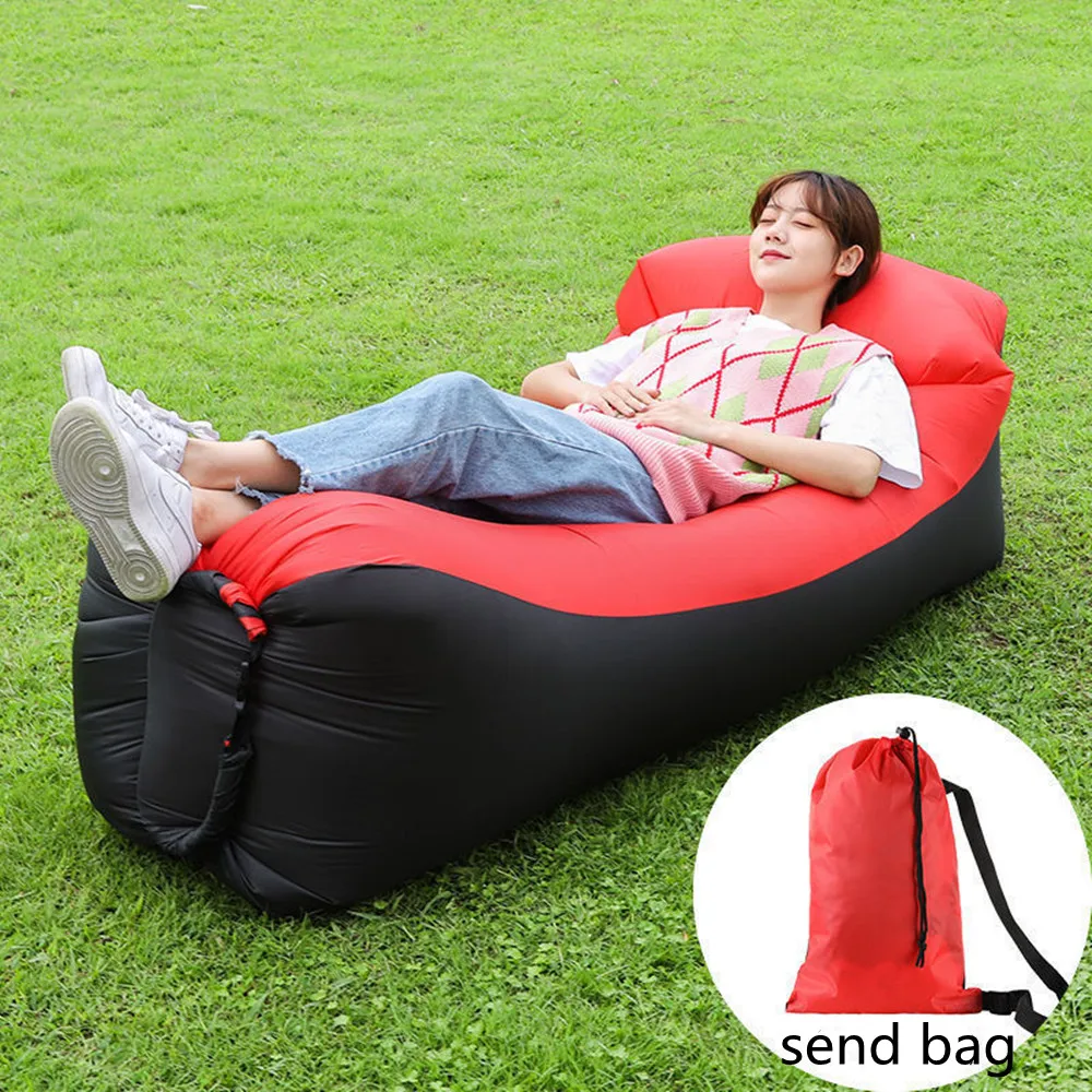 

Inflatable Bed Camp Sleeping Gear Lazy Inflatable Sofa Camping Air Cushion Beach Self-inflating Mat Waterproof Mattress Pad Tool