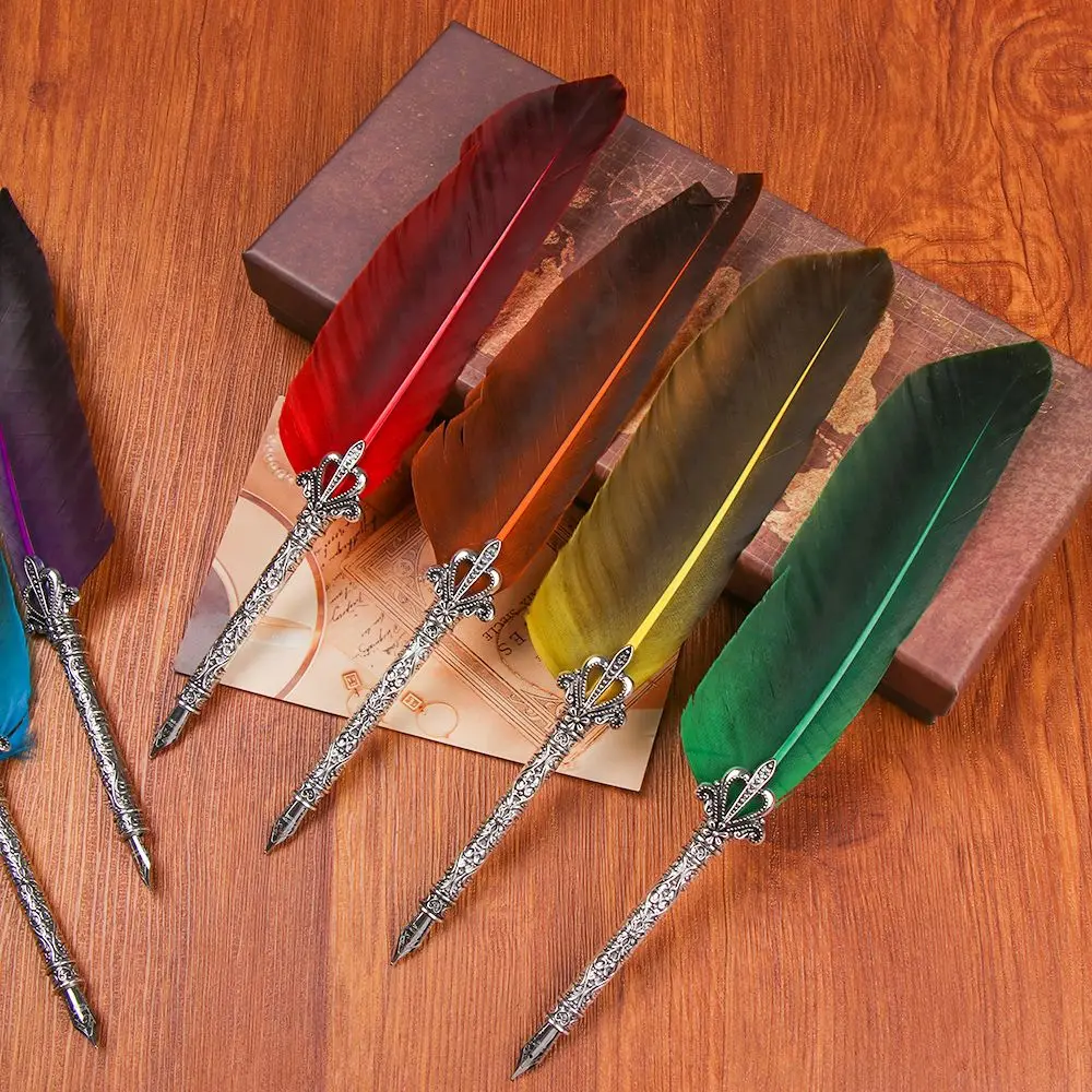 

Ручка перьевая гладкая с 5 наконечниками, креативные Канцтовары