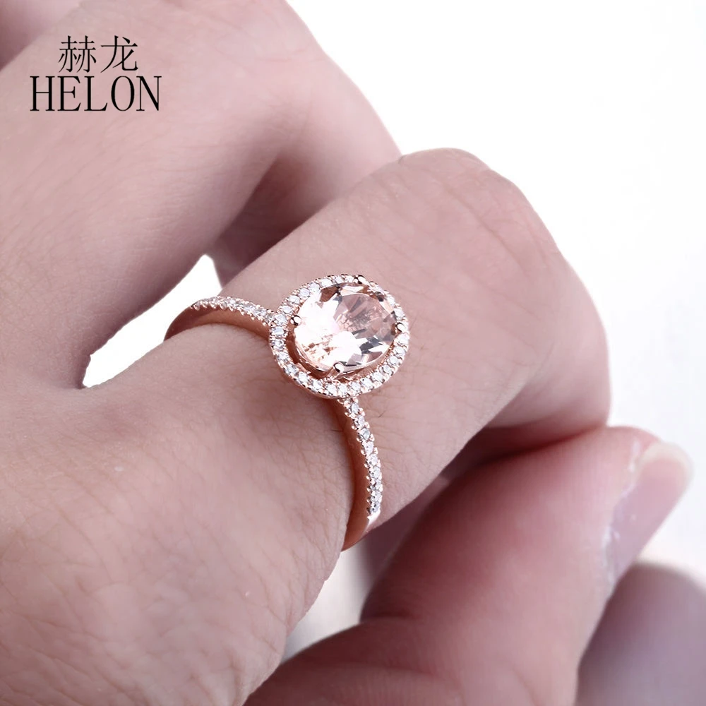 Кольцо HELON из розового золота 14 к AU585 пробы 6 х8 мм